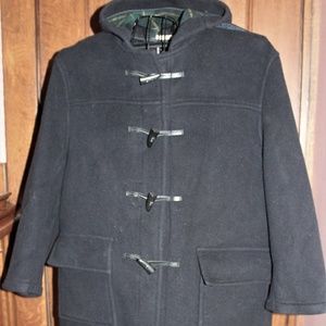 Men's Navy Wool Burberry Duffle/Toggle  Coat XL